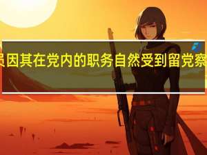党员因其在党内的职务自然受到留党察看的处分