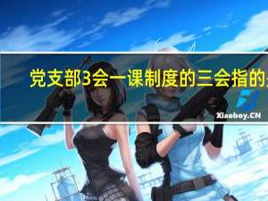 党支部3会一课制度的三会指的是（党支部的三会一课制度的三会指的是）
