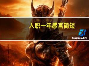 入职一年感言简短