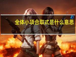 全体小项合取式是什么意思