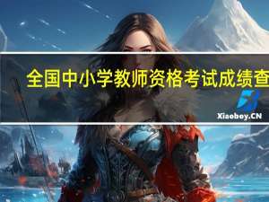 全国中小学教师资格考试成绩查询