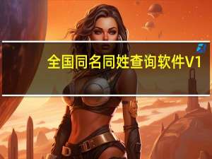 全国同名同姓查询软件 V1.0 绿色免费版（全国同名同姓查询软件 V1.0 绿色免费版功能简介）