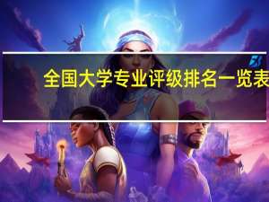 全国大学专业评级排名一览表