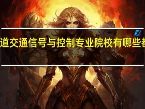 全国开设轨道交通信号与控制专业院校有哪些 都有什么大学名单