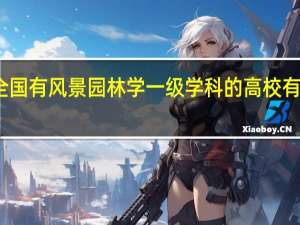 全国有风景园林学一级学科的高校有哪几所