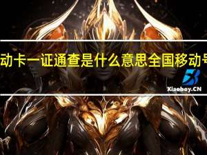 全国移动卡一证通查是什么意思 全国移动号码一证通查