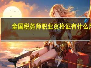 全国税务师职业资格证有什么用