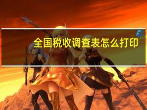 全国税收调查表怎么打印（全国税收调查表）