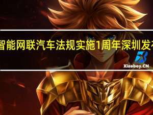 全国首部智能网联汽车法规实施1周年深圳发布10项地方标准