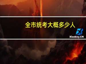 全市统考大概多少人