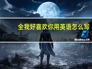 全我好喜欢你用英语怎么写