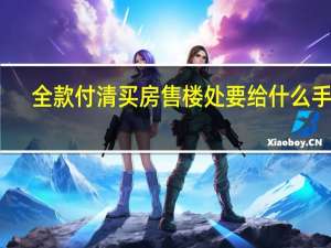 全款付清买房售楼处要给什么手续