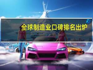 全球制造业口碑排名出炉