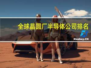 全球晶圆厂半导体公司排名
