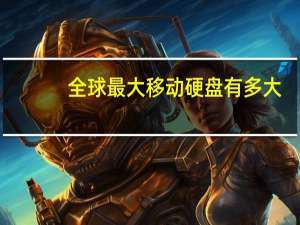 全球最大移动硬盘有多大