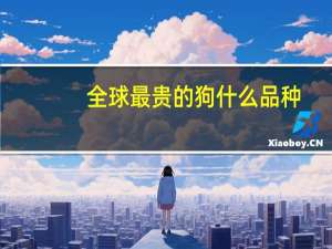 全球最贵的狗什么品种