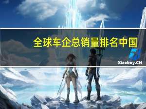 全球车企总销量排名中国