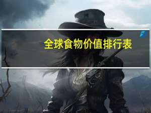 全球食物价值排行表