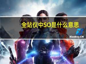 全站仪中SO是什么意思