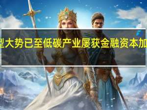 全面绿色转型大势已至低碳产业屡获金融资本加持 到底什么情况嘞