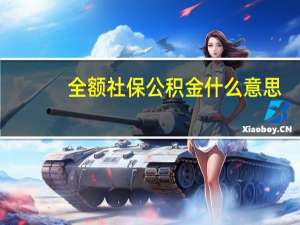 全额社保公积金什么意思