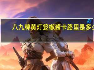 八九牌黄灯笼椒酱卡路里是多少