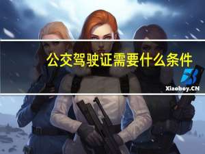 公交驾驶证需要什么条件