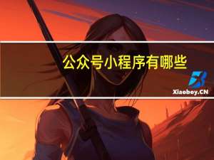 公众号小程序有哪些