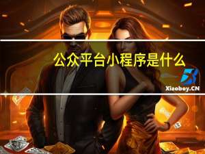 公众平台小程序是什么