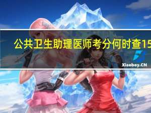 公共卫生助理医师考分何时查15年