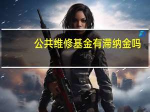 公共维修基金有滞纳金吗