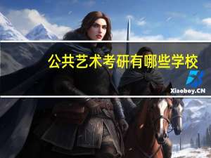 公共艺术考研有哪些学校