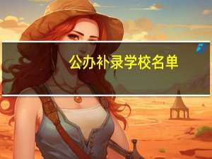 公办补录学校名单