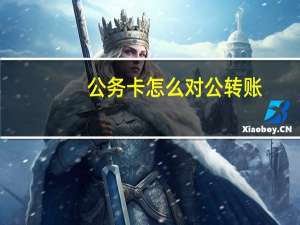 公务卡怎么对公转账