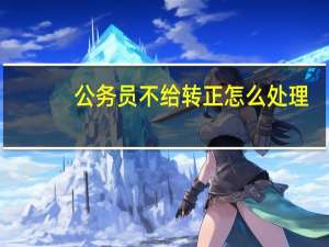 公务员不给转正怎么处理