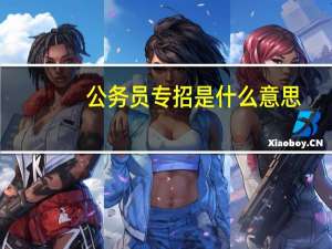 公务员专招是什么意思