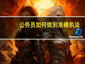 公务员如何做到准确执法