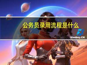 公务员录用流程是什么