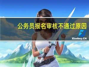 公务员报名审核不通过原因