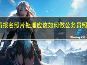 公务员报名照片处理应该如何做 公务员照片处理软件