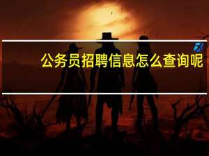 公务员招聘信息怎么查询呢？