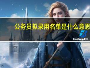 公务员拟录用名单是什么意思