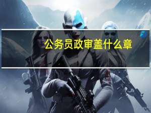 公务员政审盖什么章