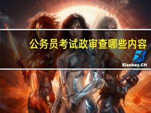 公务员考试政审查哪些内容