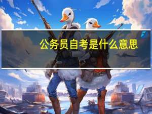 公务员自考是什么意思