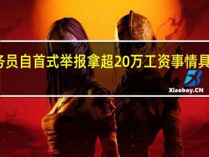 公务员自首式举报拿超20万工资 事情具体经过是
