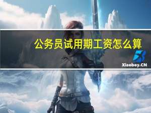 公务员试用期工资怎么算