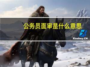 公务员面审是什么意思