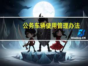 公务车辆使用管理办法