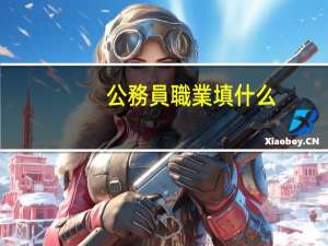 公務員職業填什么